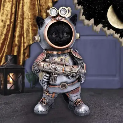 Figurine cat tack space steampunk